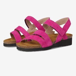 NAOT Kayla vibrant pink sandals. NIB. Sz 39